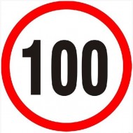 Autocolant viteza 100KM 5907478300135